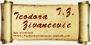Teodora Živančević vizit kartica